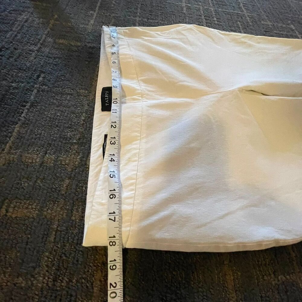 Talbots Womens 14 White Chatham Ankle Pants Stretch Slim Leg Side Zip - Picture 11 of 12